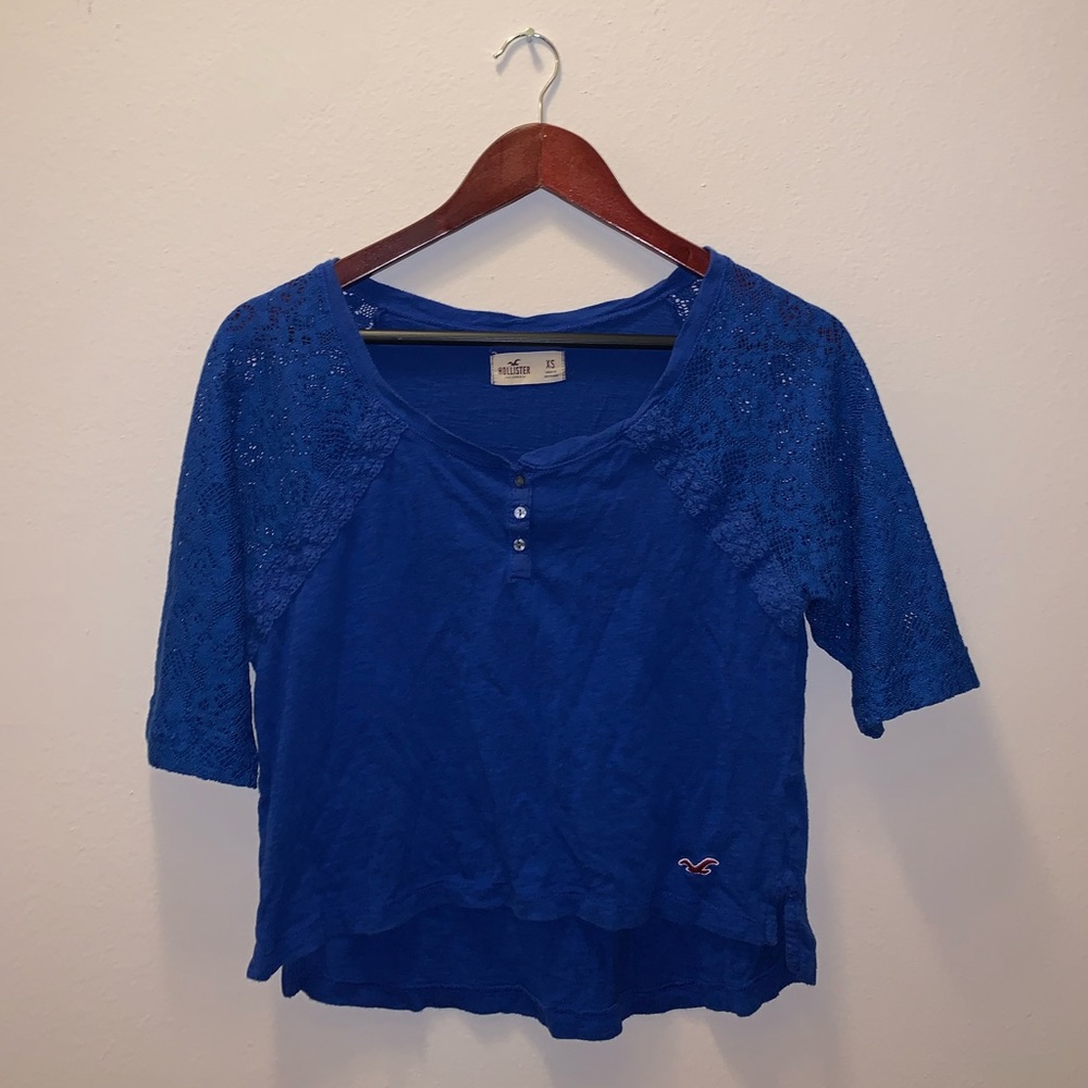 Hollister Dark Blue Short Sleeve Top size XS - Picture 3 of 10